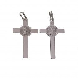 Colgante Cruz de San Benito en Plata de Ley 925mls