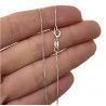 Cadena 40cm Veneciana Cuadrada Rodiada en Plata de Ley 925mls