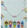 Pulsera Infantil de Corazones en Plata de Ley 925mls