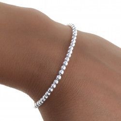 Pulsera de Bolas 3mm en Plata de Ley 925mls