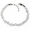 Pulsera de Corazones Calados Entrelazados en Plata de Ley 925mls