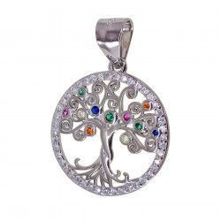 Colgante del Árbol de la Vida con Circonitas en Plata de Ley 925mls