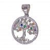 Colgante del Árbol de la Vida con Circonitas en Plata de Ley 925mls