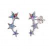 Trepador de Estrellas con Circonitas de Colores en Plata de Ley 925mls