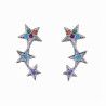 Trepador de Estrellas con Circonitas de Colores en Plata de Ley 925mls