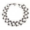 Pulsera de Bolas 6mm con Asas Planas Triple en Plata de Ley 925mls