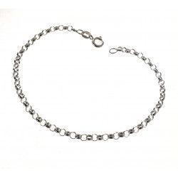 Pulsera Cadena de Rolo en Plata de Ley 925mls