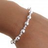 Pulsera de Bolas Alternada 2+1 en Plata de Ley 925mls