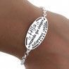 Pulsera "Hija recuerda que siempre estaremos unidas" en Plata de Ley