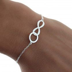 Pulsera Infinito con Karma Entrelazado en Plata de Ley 925mls