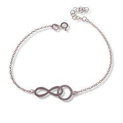 Pulsera Infinito con Karma Entrelazado en Plata de Ley 925mls