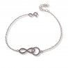 Pulsera Infinito con Karma Entrelazado en Plata de Ley 925mls