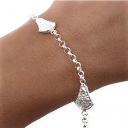 Pulsera Virgen del Rocío Triple a Doble Cara en Plata de Ley 925mls