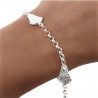 Pulsera Virgen del Rocío Triple a Doble Cara en Plata de Ley 925mls