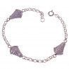Pulsera Virgen del Rocío Triple a Doble Cara en Plata de Ley 925mls