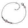 Pulsera de Bolas Combinadas Caladas y Lisas  en Plata de Ley 925mls