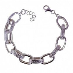 Pulsera Asas Huecas Greca en Plata de Ley 925mls