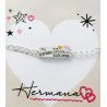 Pulsera de Hermana Corazones con Mensaje en Plata de Ley 925mls