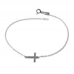 Pulsera Cruz en Plata de Ley 925mls