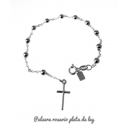 Pulsera Rosario en Plata de Ley 925mls