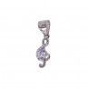 Colgante de la Clave de Sol con Microengaste en Plata de Ley 925mls