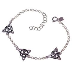 Pulsera Triqueta Triple en Plata de Ley 925