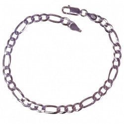 Pulsera Alternada 3+1 en Plata de Ley 925mls