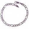 Pulsera Alternada 3+1 en Plata de Ley 925mls