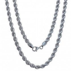 Cadena 60cm Cordón en Plata de Ley 925mls