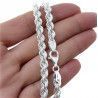 Cadena 60cm Cordón en Plata de Ley 925mls