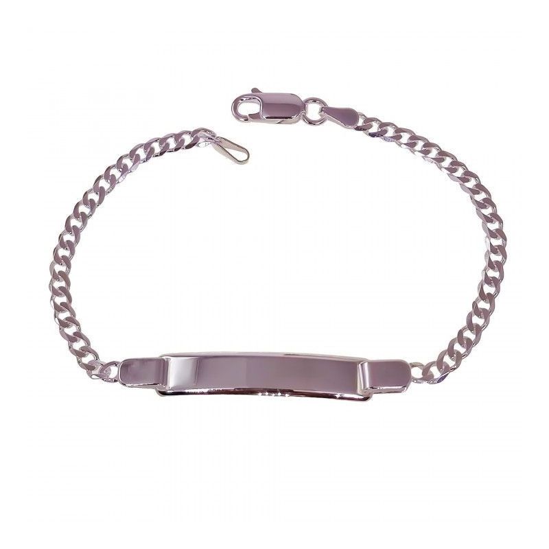 Esclava con Cadena Barbada en Plata de Ley 925mls