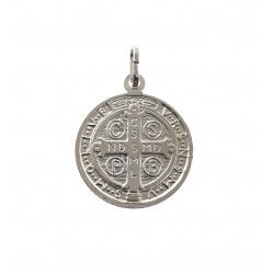 Colgante Medalla de San Benito Protector en Plata de Ley 925mls