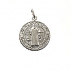 Colgante Medalla de San Benito Protector en Plata de Ley 925mls