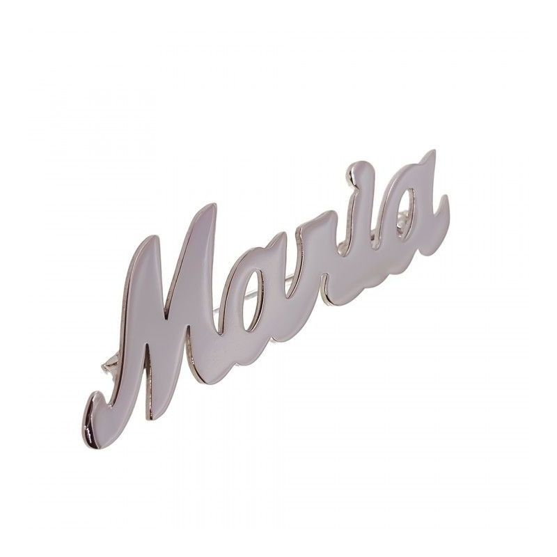Broche con Nombre Personalizado en Plata de Ley 925mls