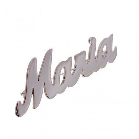 Broche con Nombre Personalizado en Plata de Ley 925mls