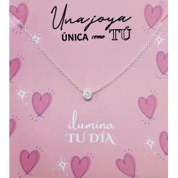 Gargantilla de Punto de Luz Circonita en Plata de Ley 925mls