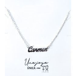 Gargantilla con Nombre Personalizado Horizontal en Plata de Ley 925mls