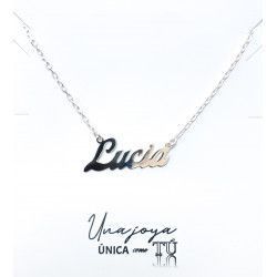 Gargantilla con Nombre Personalizado Letra Grande en Plata de Ley 925
