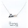 Gargantilla con Nombre Personalizado Letra Grande en Plata de Ley 925