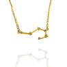 Collar con la Constelación de "Cáncer" en Acero Dorado Circonitas