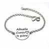Pulsera de Abuela con mensaje "Abuela ¡Cuánto te quiero!" en Plata 925