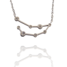 Collar con la Constelación de "Capricornio" en Acero Plateado Circonitas