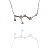 Collar con la Constelación de "Leo" en Acero Plateado Circonitas