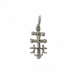 Colgante Cruz de Caravaca Mediana en Plata de Ley 925mls