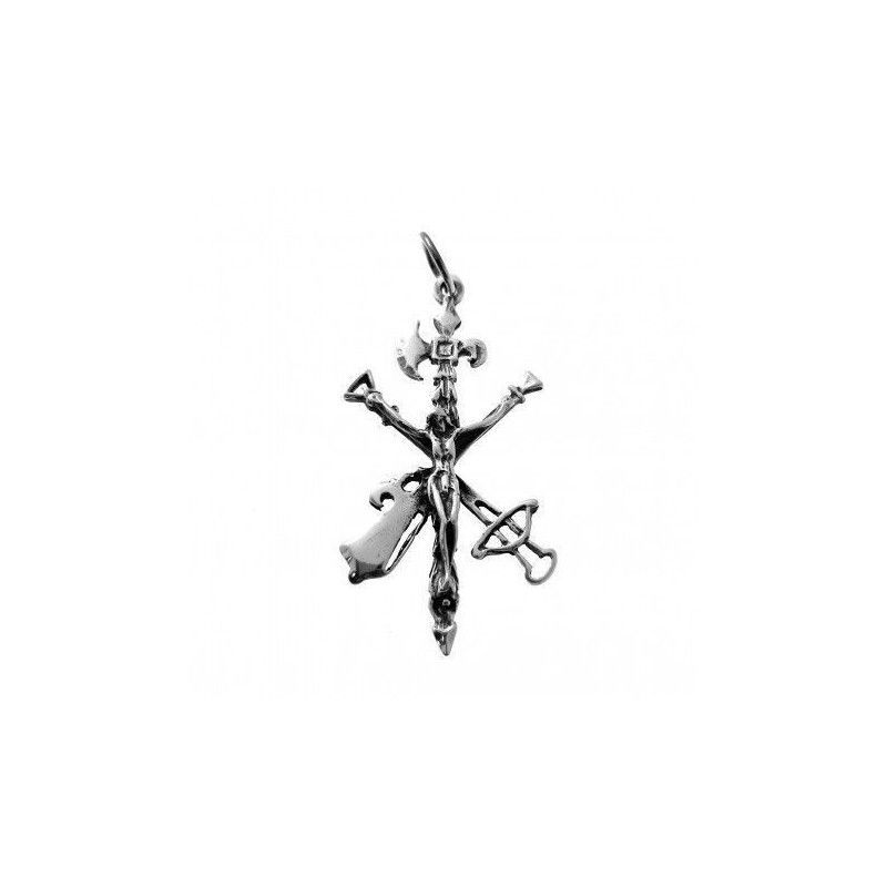 Colgante Cristo de la Buena Muerte en Plata de Ley 925mls