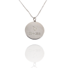 Collar Horóscopo de "Tauro" en Disco de Acero Plateado Liso