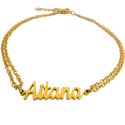 Pulsera con nombre de Aitana en Acero Hipoalergénico 316l